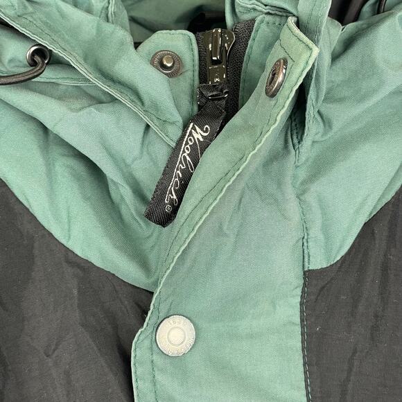 Vintage Woolrich Jacket Hydromax 2100 Windbreaker Hooded Green Black Mens Size L - Picture 7 of 12